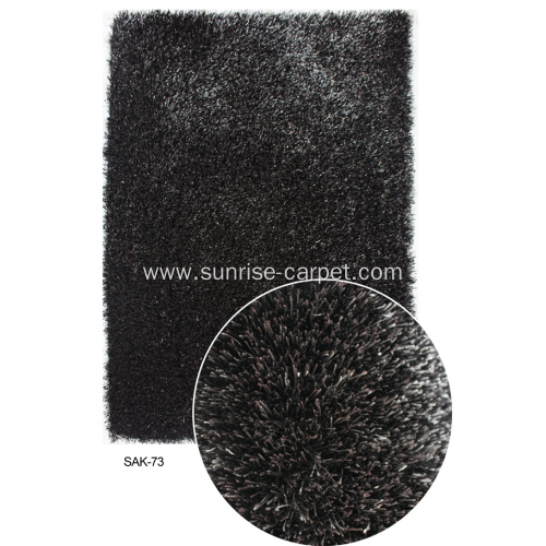 Polyester Silk Shaggy Rug with Thick Yarn